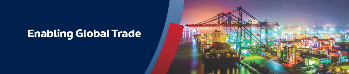 Showcases Noatum Ports’ global logistics capabilities with a clean, modern visual of port operations.